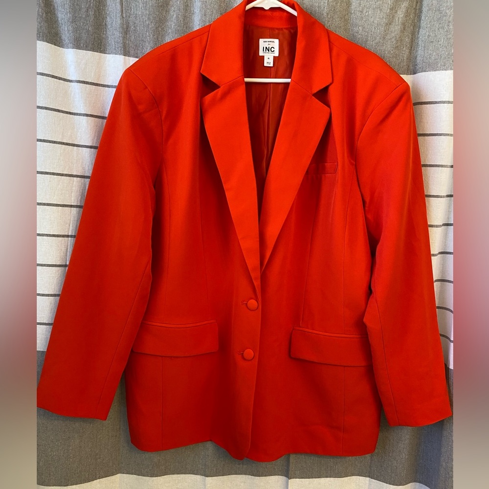 INC Red Lined Dress Jacket